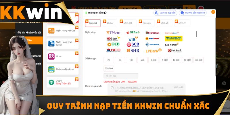 Cập nhật quy trình nạp tiền KKWIN chuẩn xác nhất